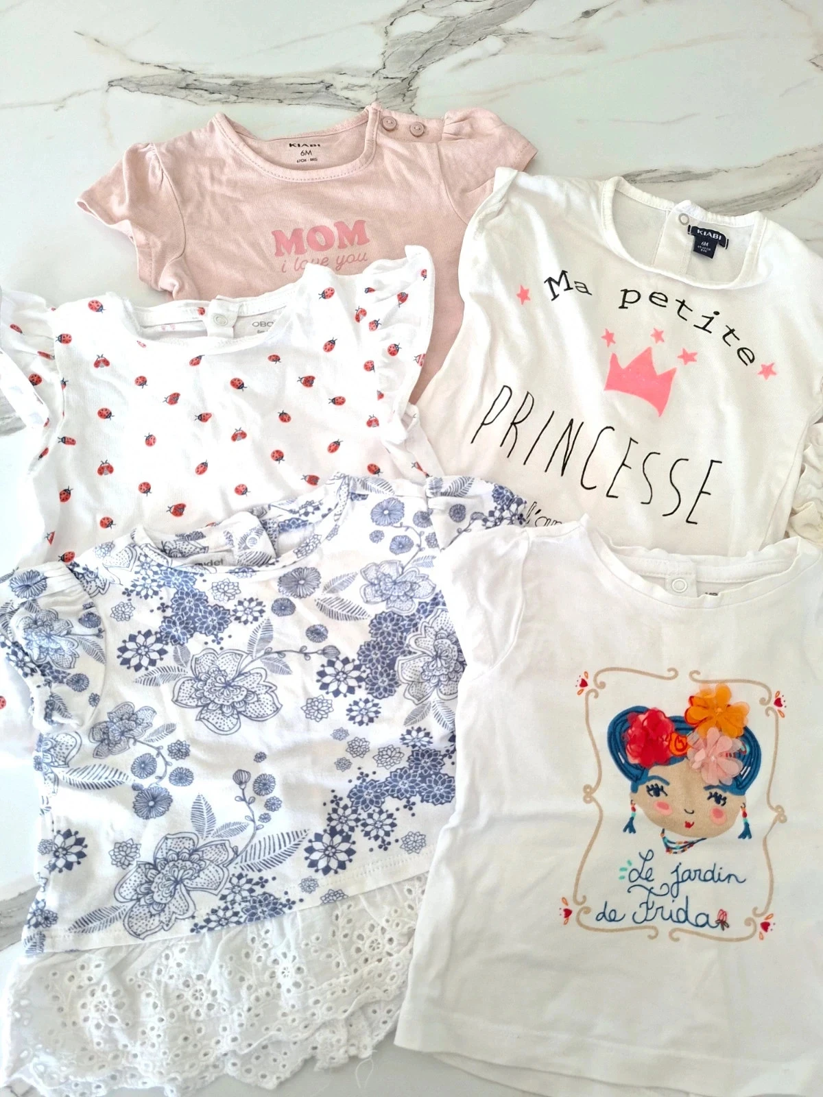 Lot de 8 tee-shirts fille MC 6 mois 🌸 – photo 2
